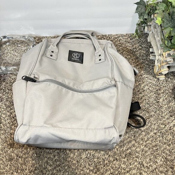 Kah&Kee Canvas Travel Backpack Functional Anti-theft School Laptop Gray New - Picture 6 of 6